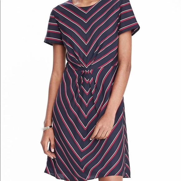 Banana Republic Navyred Striped Sheath 